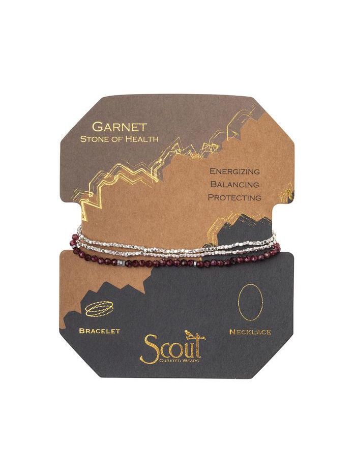 Delicate Stone Garnet - Stone of Health Bracelet or Necklace