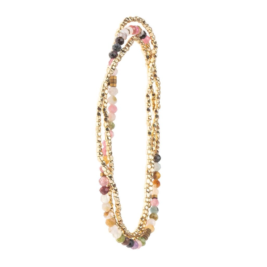 Delicate Stone Tourmaline - Stone of Healing Gold Bracelet or Necklace