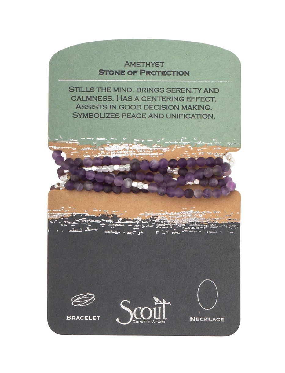 Amethyst  - Stone Of Protection Bracelet or Necklace