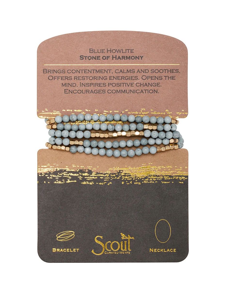 Blue Howlite - Stone Of Harmony Bracelet or Necklace