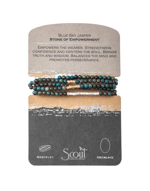 Blue Sky Jasper - Stone Of Empowerment Bracelet or Necklace