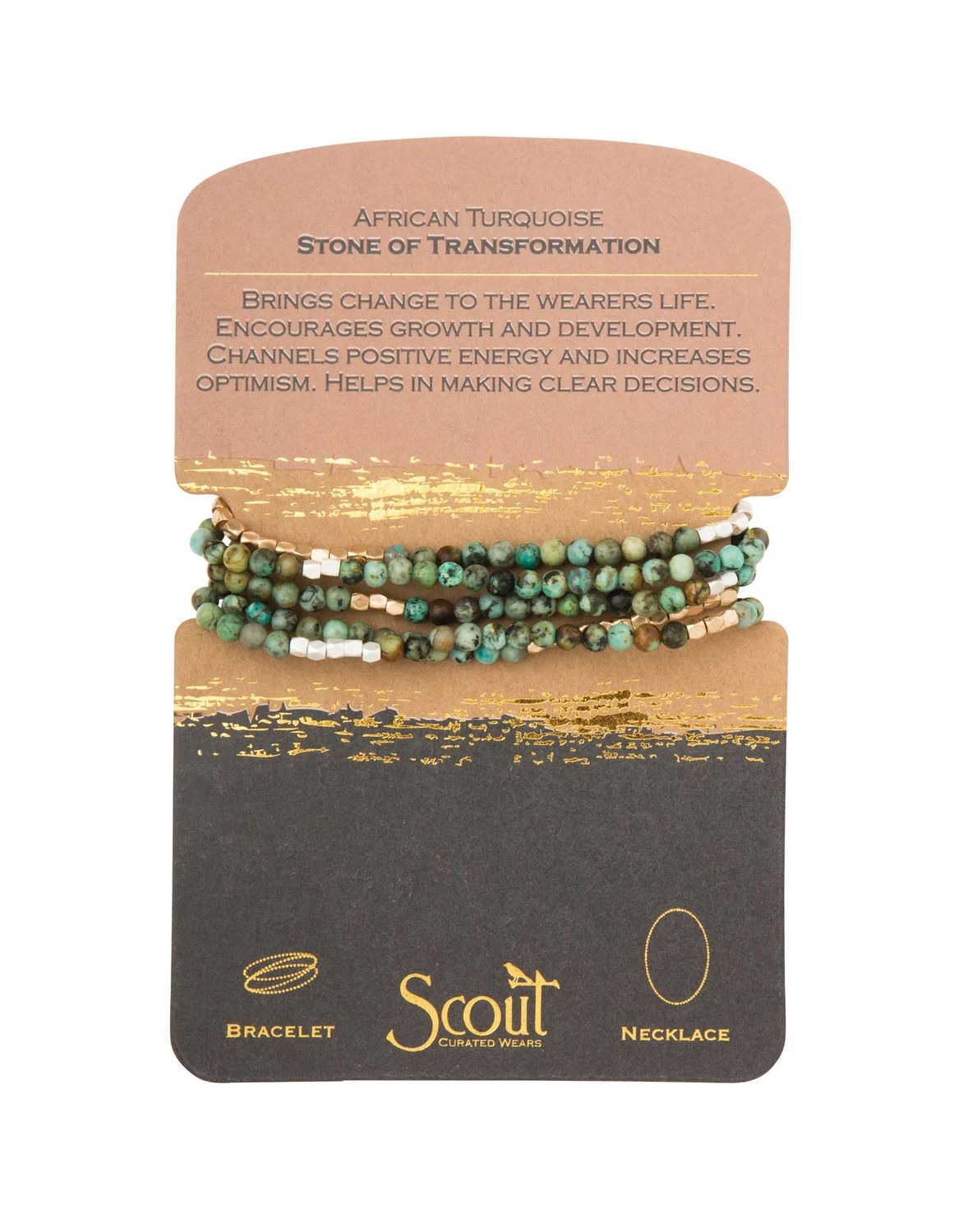 African Turquoise - Stone of Transformation Bracelet or Necklace