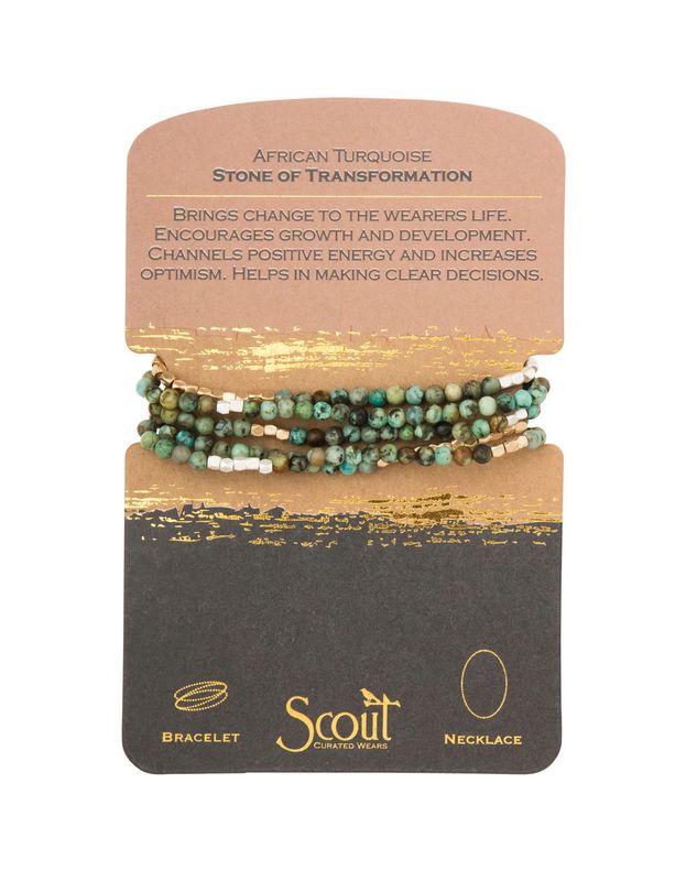 African Turquoise - Stone of Transformation Bracelet or Necklace