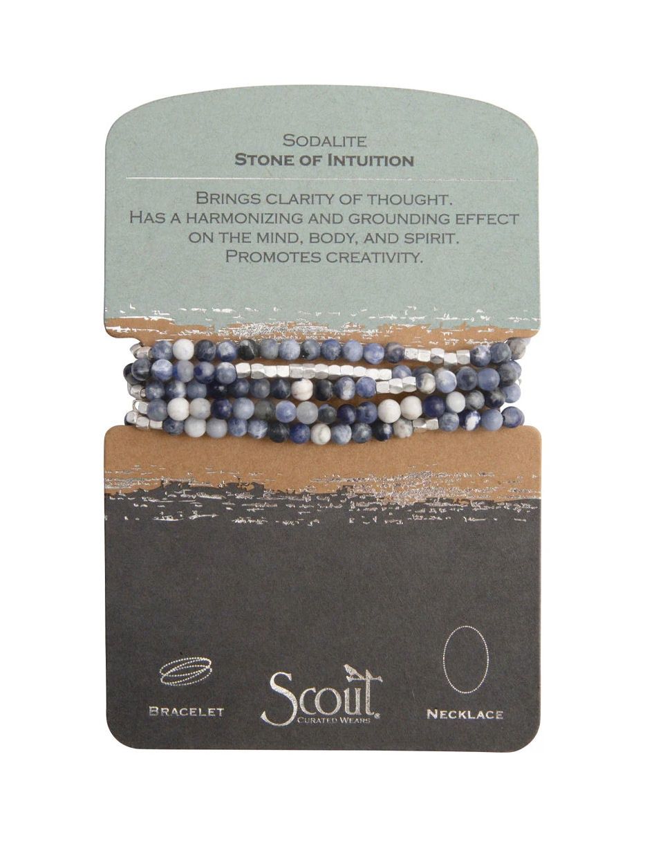 Sodalite  - Stone of Intuition Silver Bracelet or Necklace