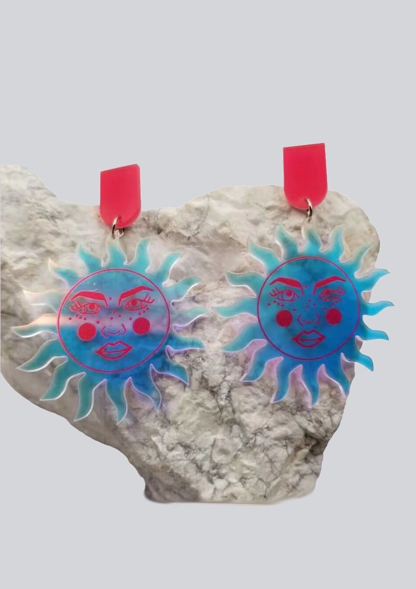 Acrylic Sun Earrings