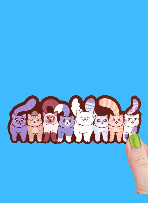 Cats Butts Book Lover Kitty Bookmark