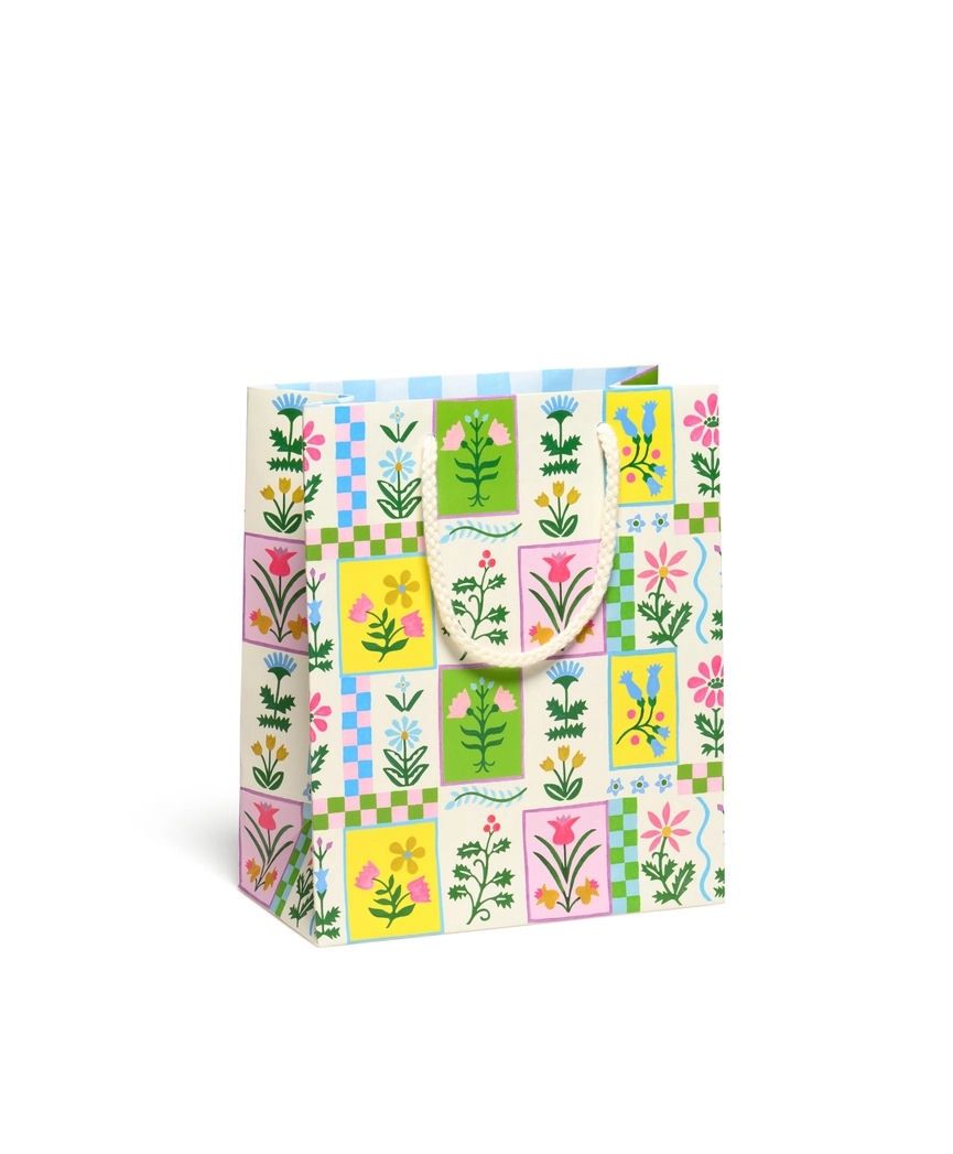 Retro Flower Medium Gift Bag