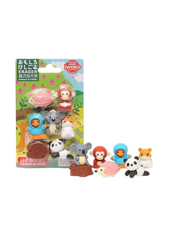Forest Animals Eraser Set
