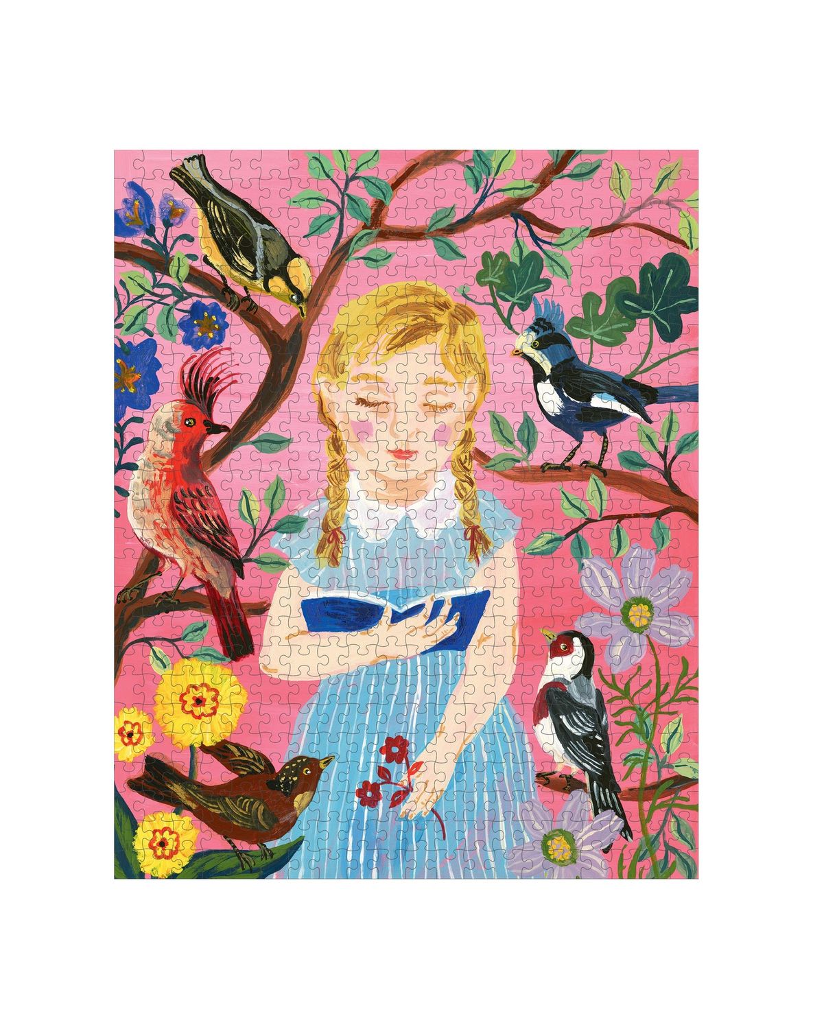 The Girl Who Reads To Birds 500 Piece Puzzle