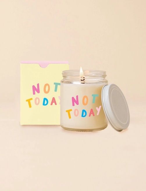 Not Today Candle With Lid