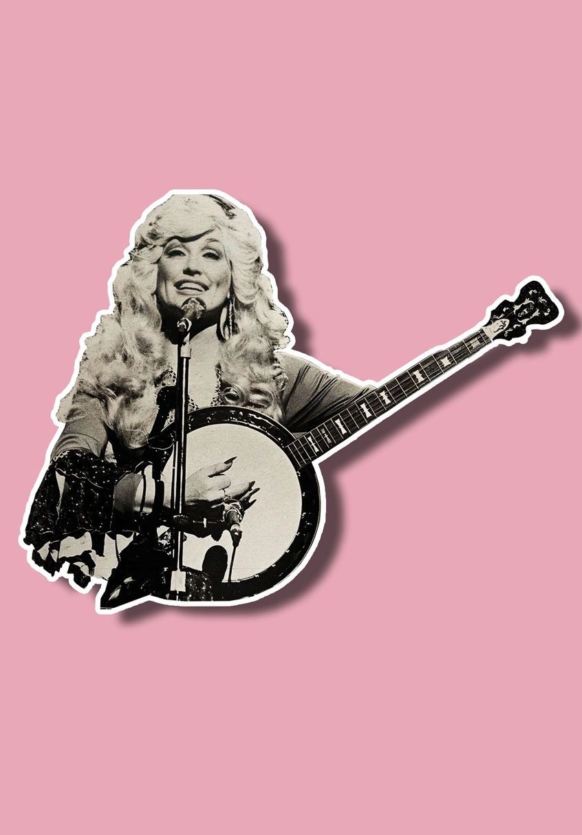 Dolly Parton Banjo Sticker