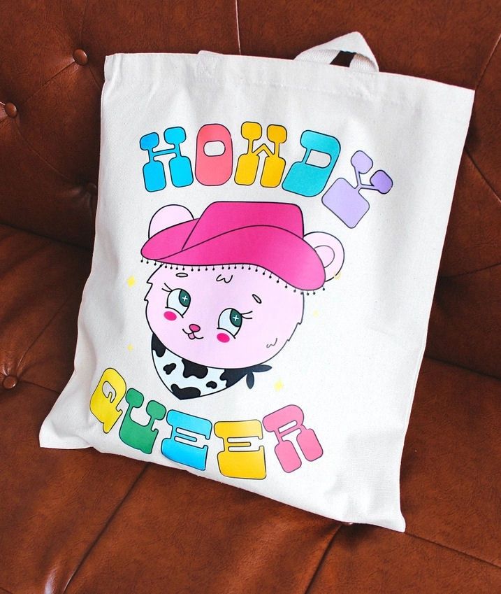 Howdy Queer Cowboy Canvas Tote Bag