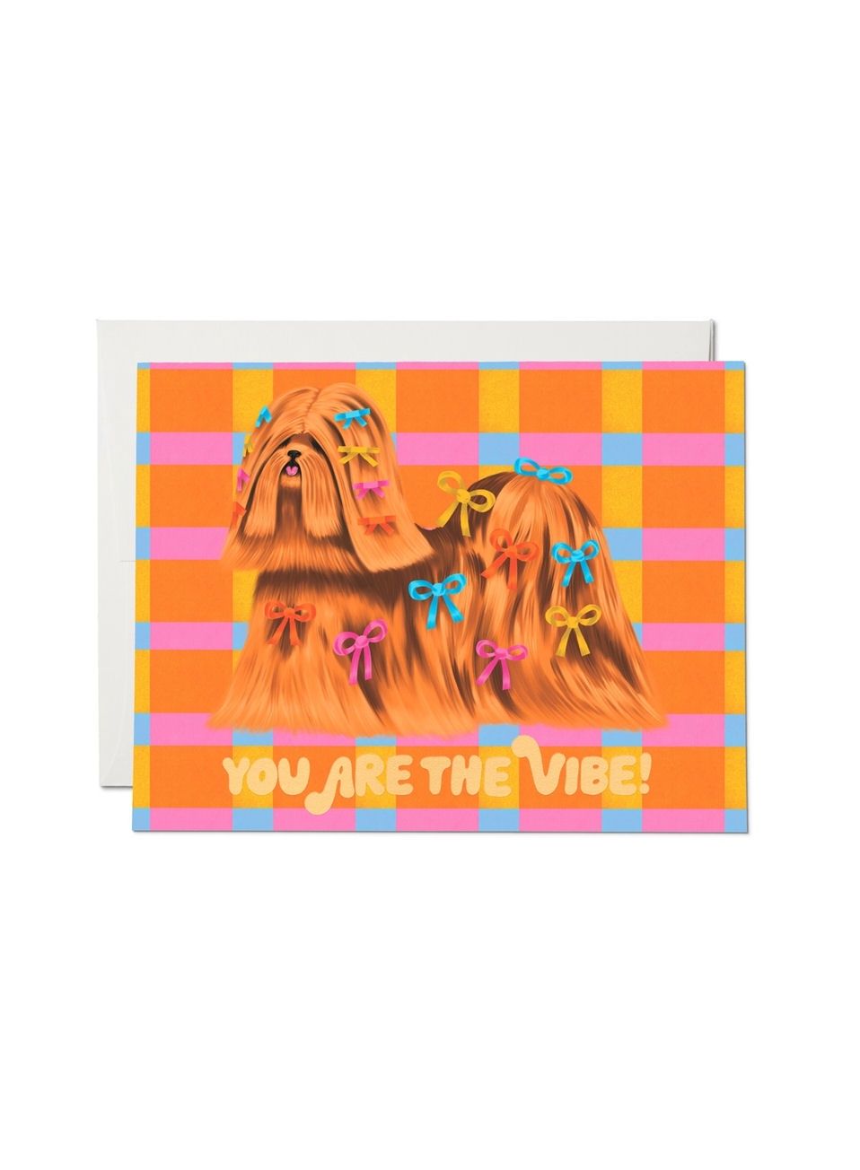 You Are The Vibe Puppy Dog With Bows Card