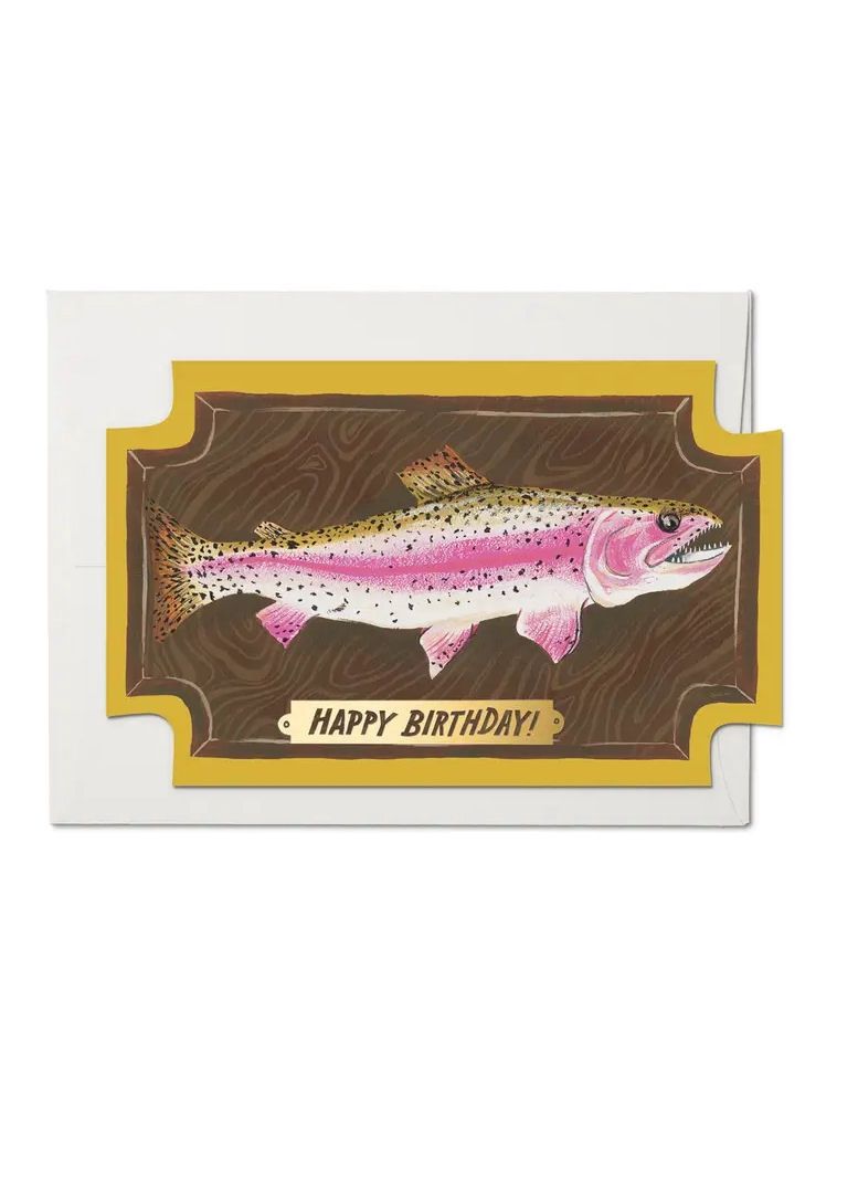 Mounted Fish Happy Birthday Card