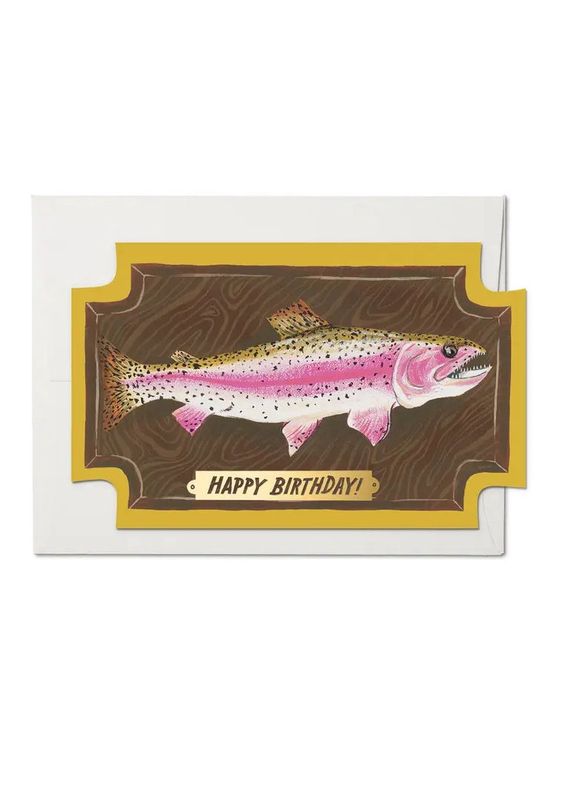 Mounted Fish Happy Birthday Card