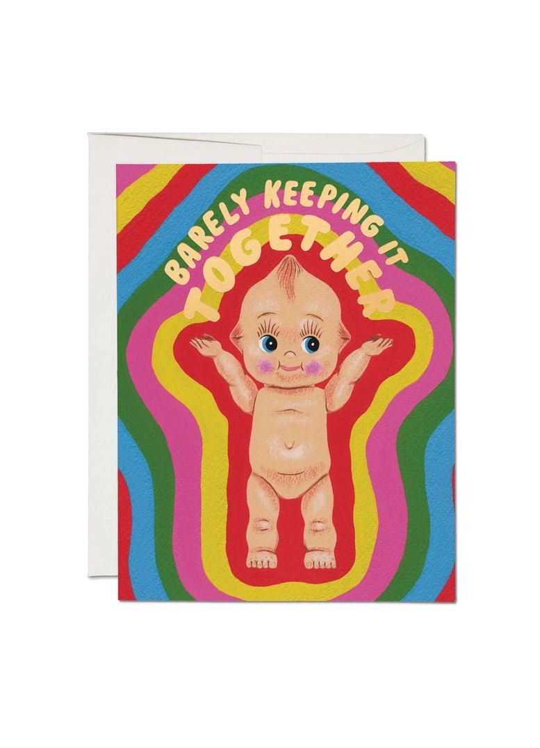 Barely Keeping It Together Kewpie Doll Card