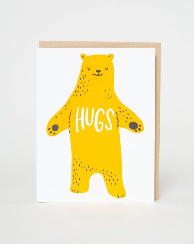 Hugs Bear Sympathy Card