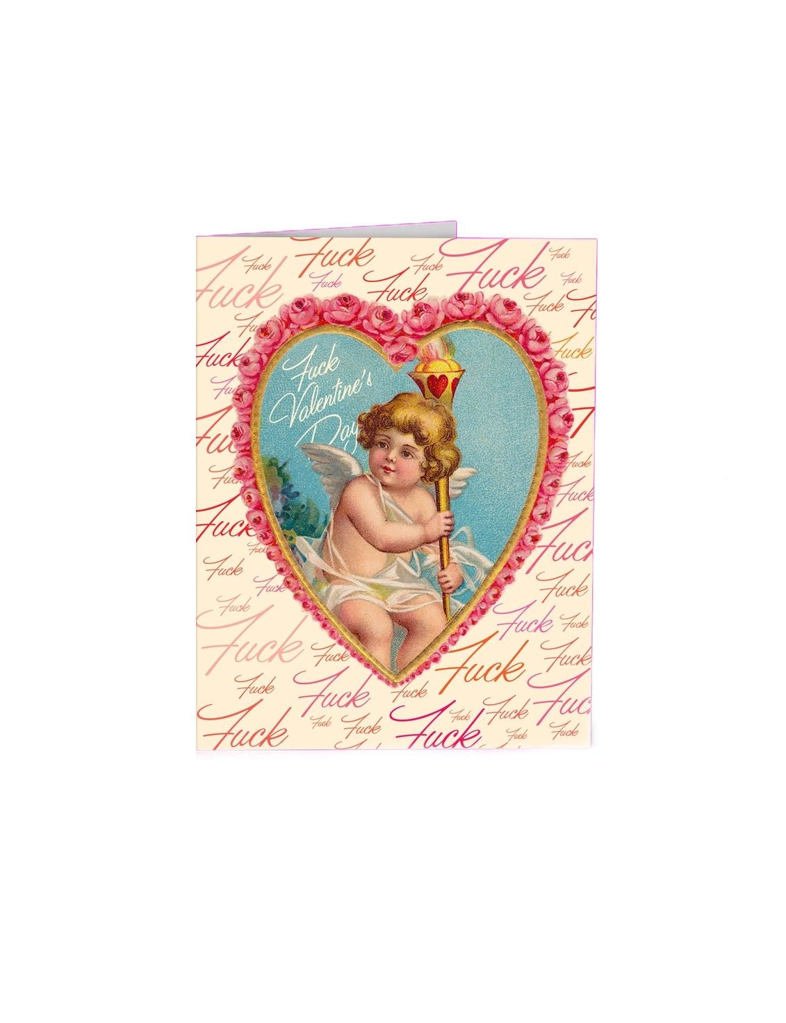 Fuck Valentine's Day Angel Card