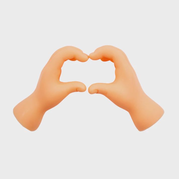 Heart hands finger puppet