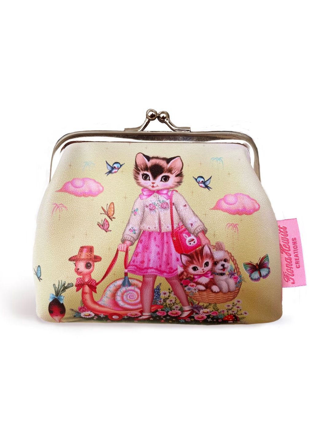 Fiona Hewitt Kitty And Snail Coin Purse