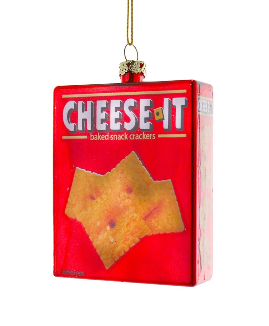 Cheese It Glass Ornament
