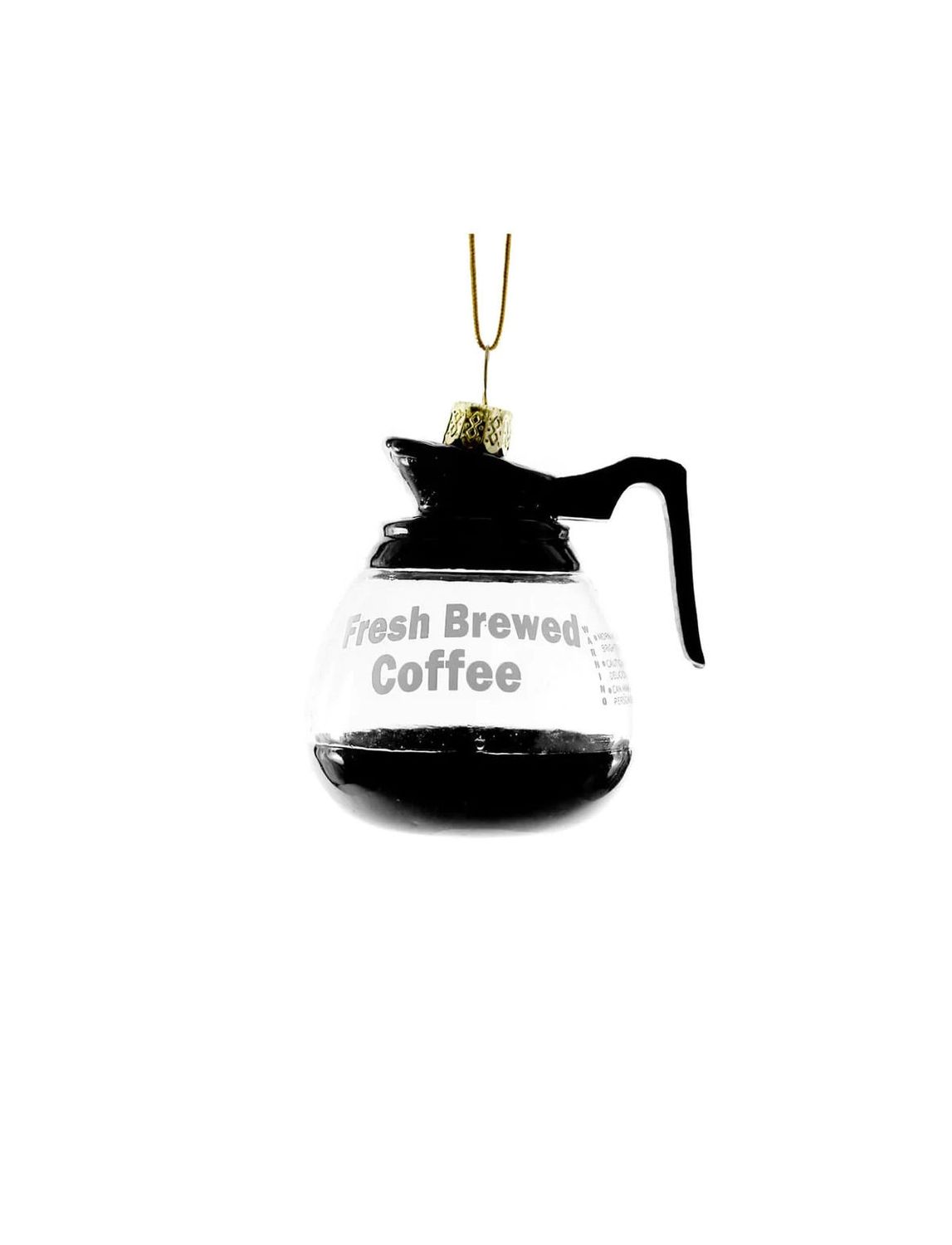 Fresh Brewed Diner Coffee Pot Glass Ornament