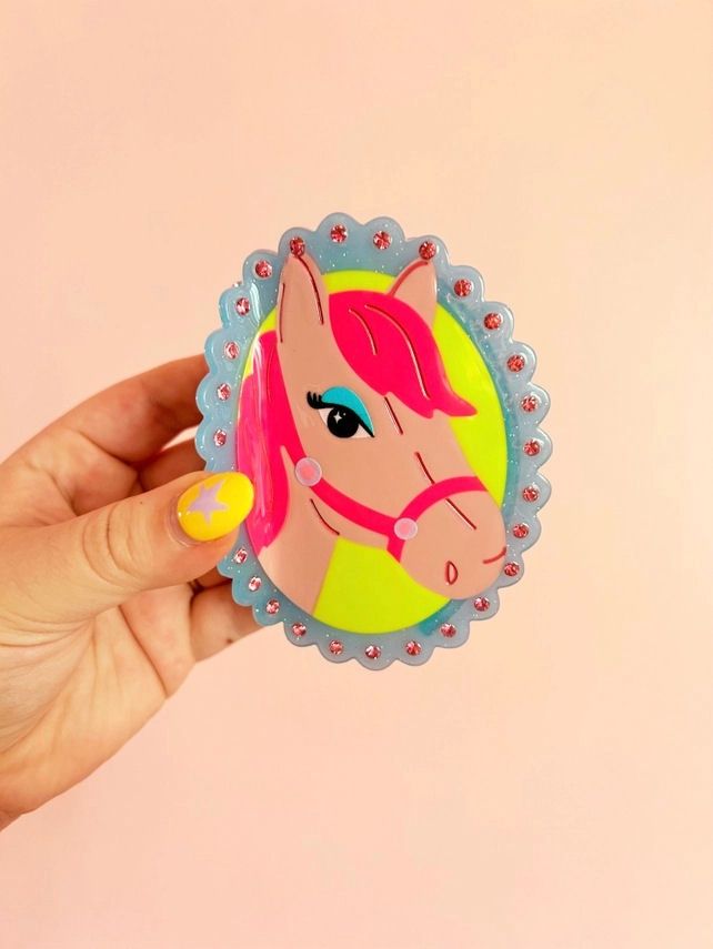 Pink Pony Hair Clip
