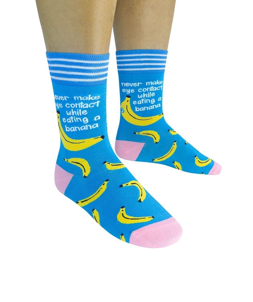 Never Make Eye Contact Banana Unisex Socks