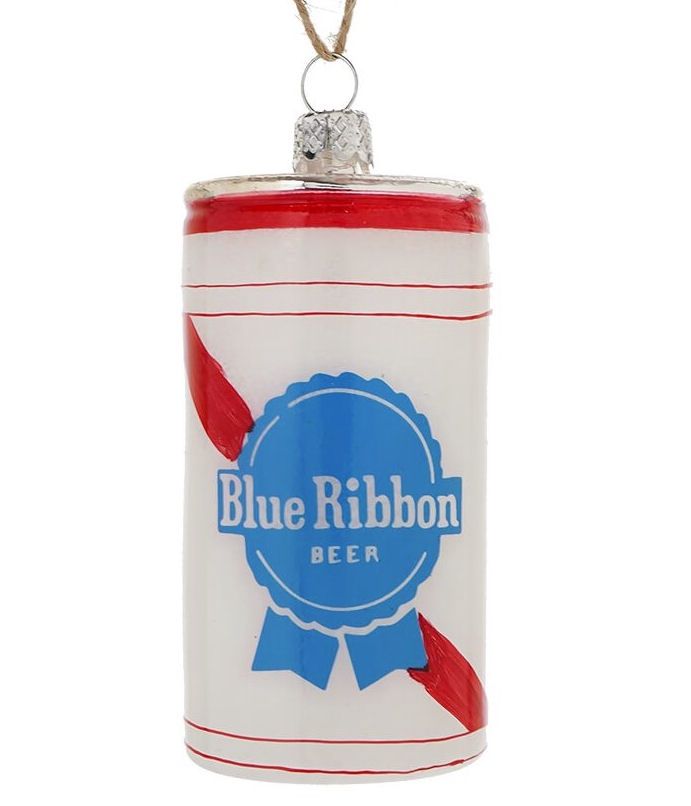 PBR Blue Ribbon Beer Glass Ornament