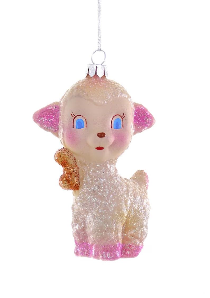Little Lamb Glass Ornament