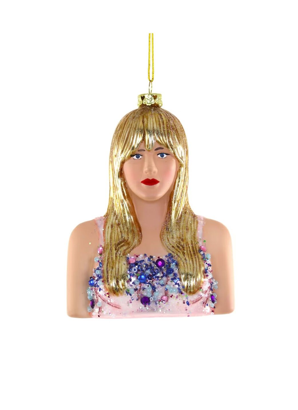 Taylor Swift Bust Glass Ornament