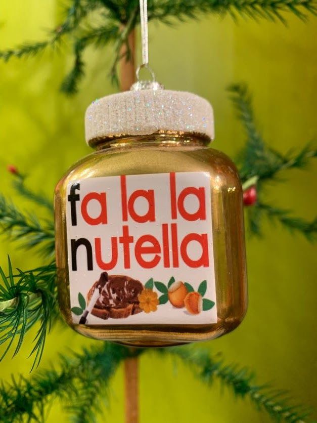 Fa La La Nutella Glass Ornament