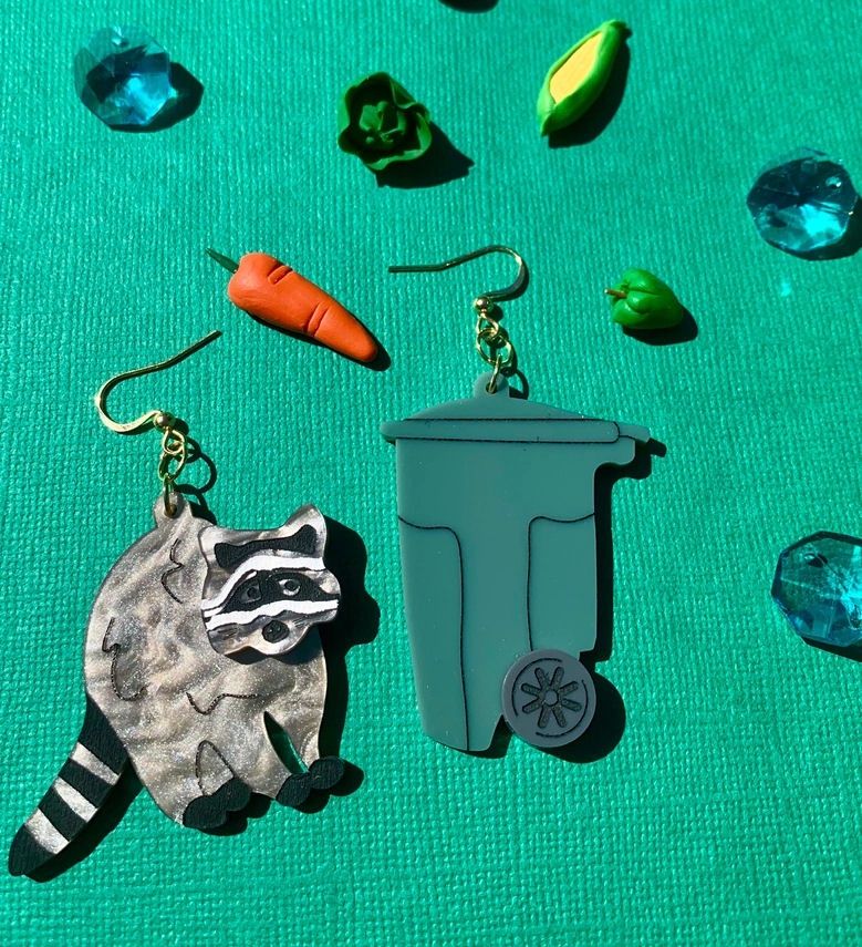 Trash Panda Earrings