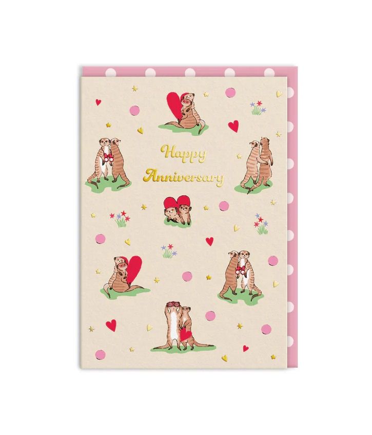 Meerkats Happy Anniversary Card