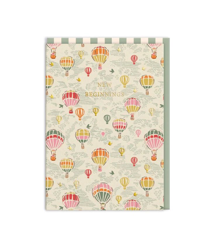 New Beginnings Hot Air Balloon Card