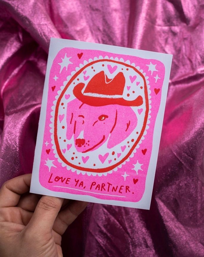 Love Ya, Partner Cowboy Dog Card