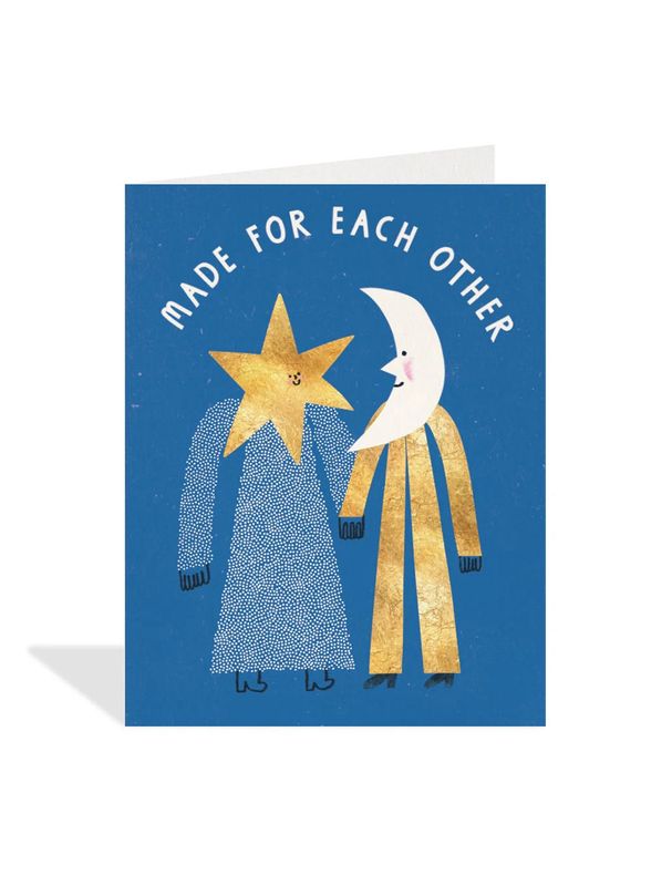 Made For Each Other Star And Moon Card