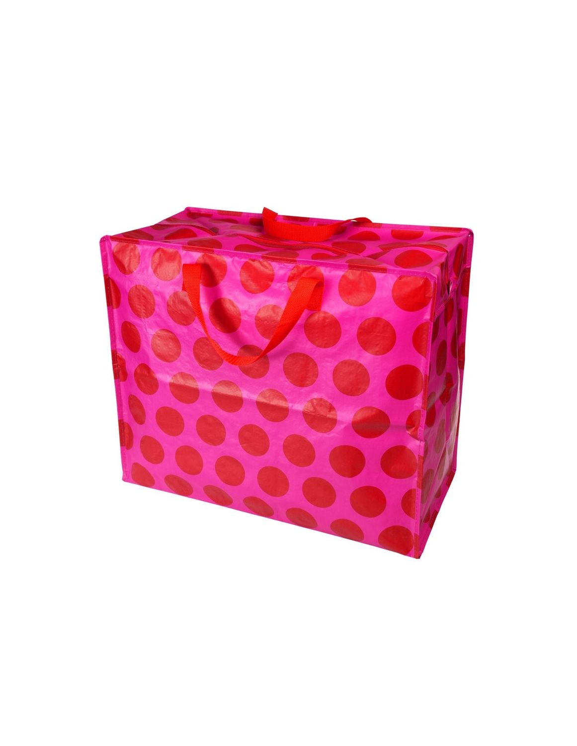 Pink And Red Dots Jumbo Storage Bag