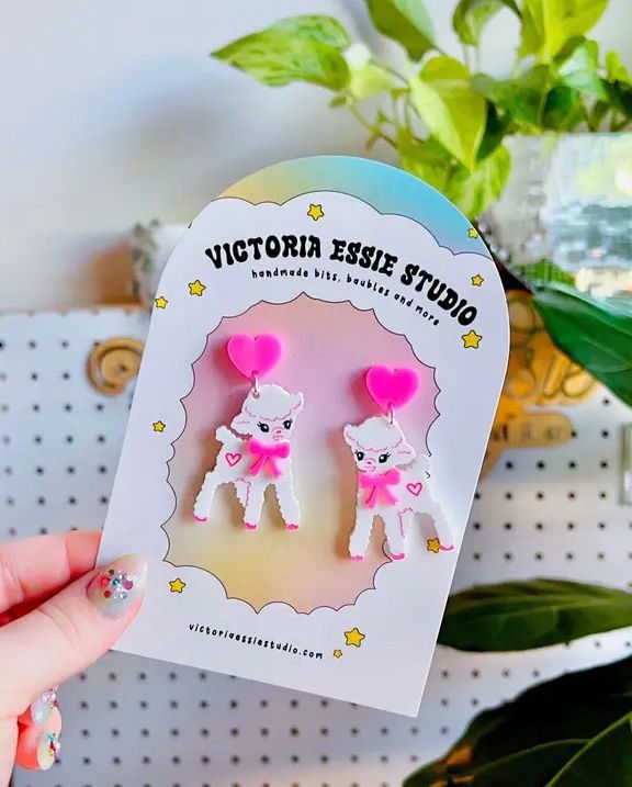 Lovely Lamb Dangle Earrings
