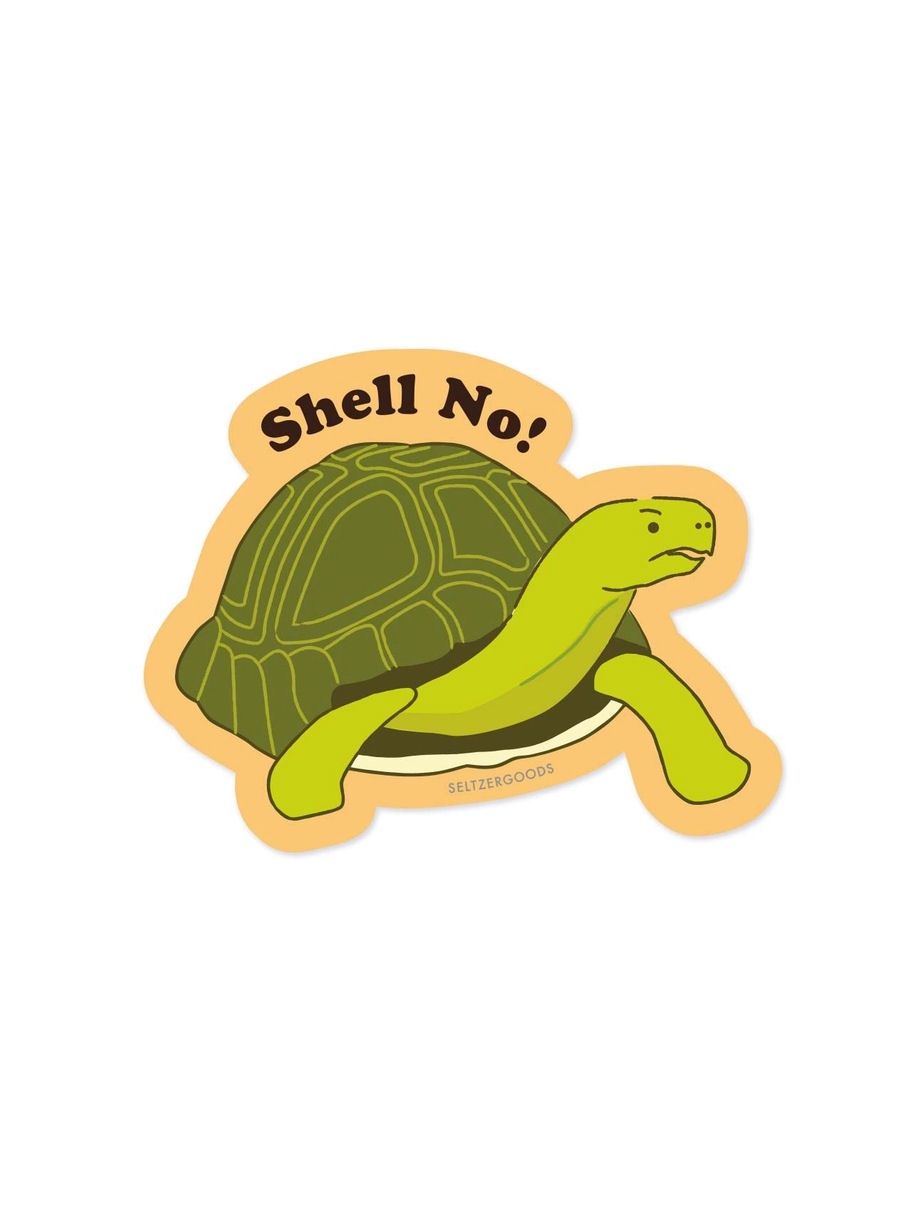 Shell No! Turtle Sticker