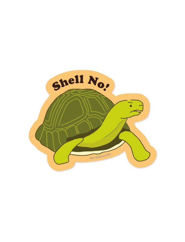 Shell No! Turtle Sticker