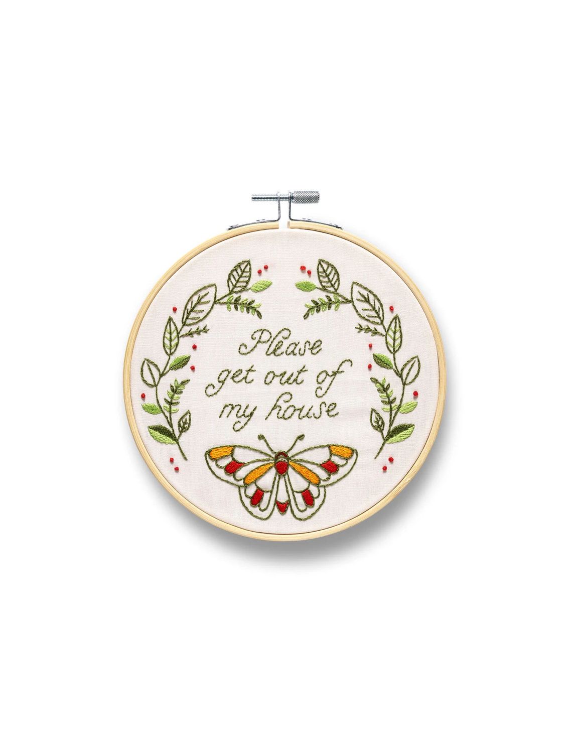 Please Get Out Of My House Embroidery Kit