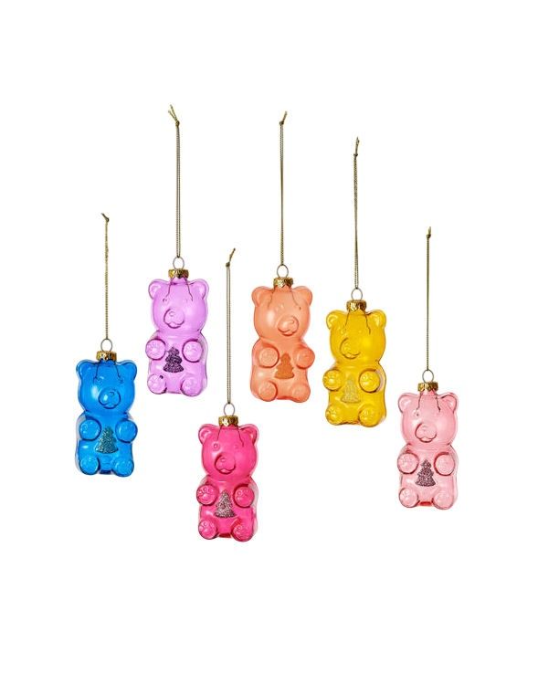 Assorted Gummy Bear Glass Ornament
