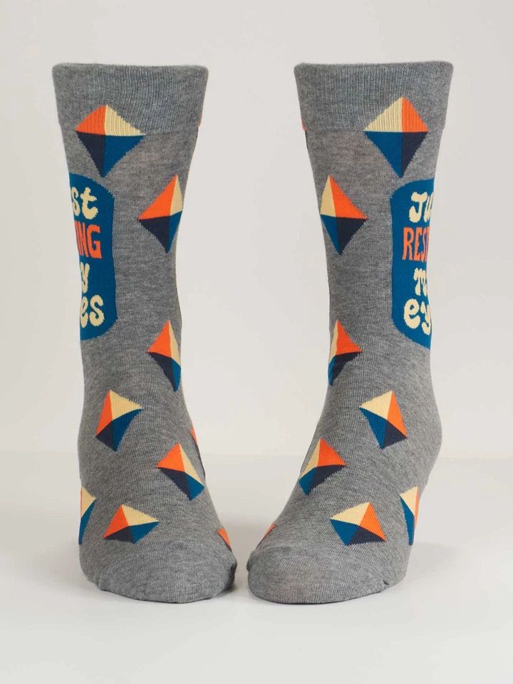 Just Resting My Eyes Blue Q Men's Socks