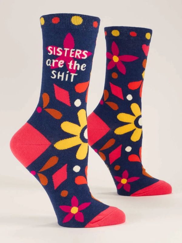 Sisters Are The Shit Blue Q Women&#39;s Socks