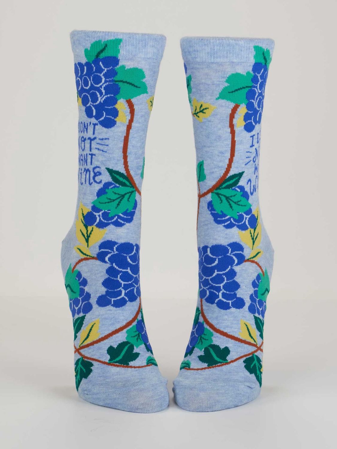 I Don’t Not Want Wine Women's Blue Q Socks