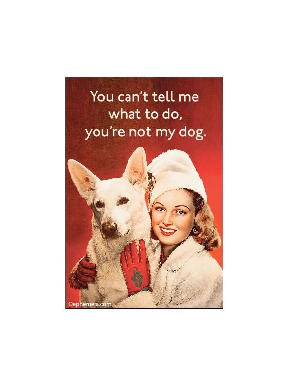You Can’t Tell Me What To Do, You’re Not My Dog Magnet