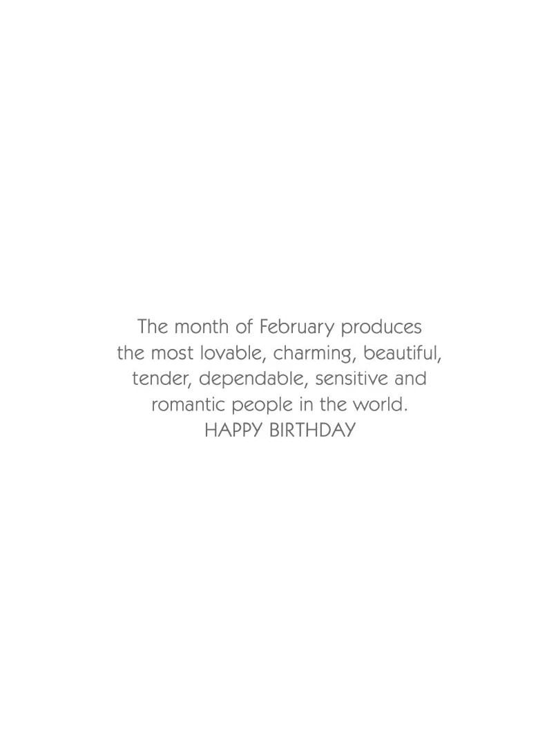 February Birthday Of The Month Card