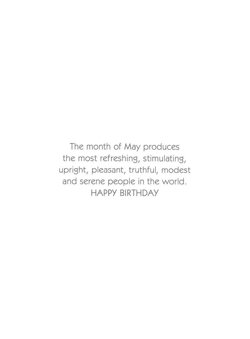 May Birthday Of The Month Card