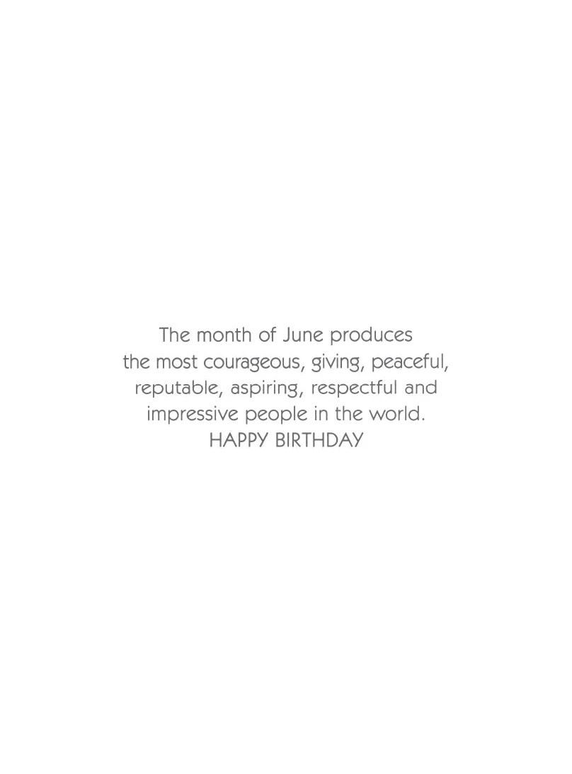 June Birthday Of The Month Card